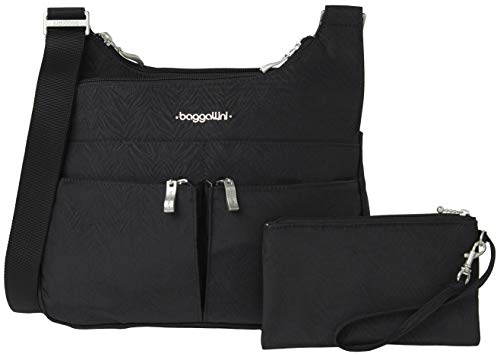 Image of Baggallini Crossbody Travel Bag 11x8.5 Lightweight Water-resistant Nylon Handbag