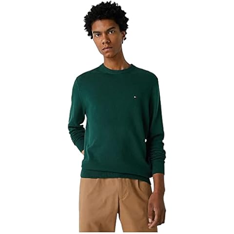 Jersey Tommy Hilfiger Pima Org CTN-Cuello Redondo de Cachemira Suéteres para Hombre Cover