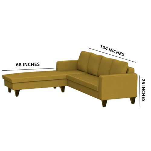 Image of The MM Furniture store Premium Fabric Sofa - Camel (6 Seater - LHS)