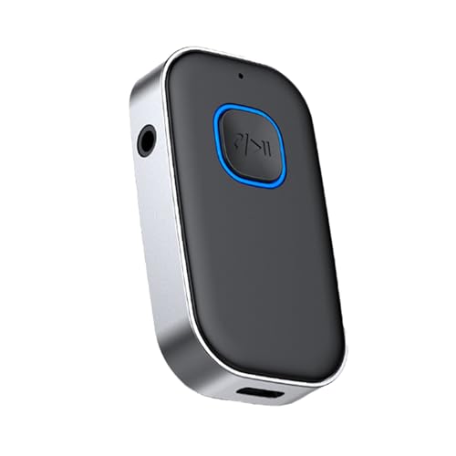 Genérico Portable Bluetoo'th Receiver | 3.5mm Wireless Audio Transmitter | Long Battery Life Audio Receiver | Wireless Music Receiver with 16H Battery Life For Car/Home Stereo