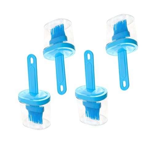 SOLUSTRE 4Pcs Ergonomic Cooking Brushes Multi Functional Oil Brushes for Basting Bbq Baking Convenient and Easy to Use with Comfortable Handle Design