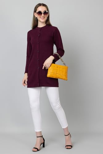 Image of HIFZAA Womens Woolen Long Cardigan Sweater for Women Winter wear for Ladies M to 4XL