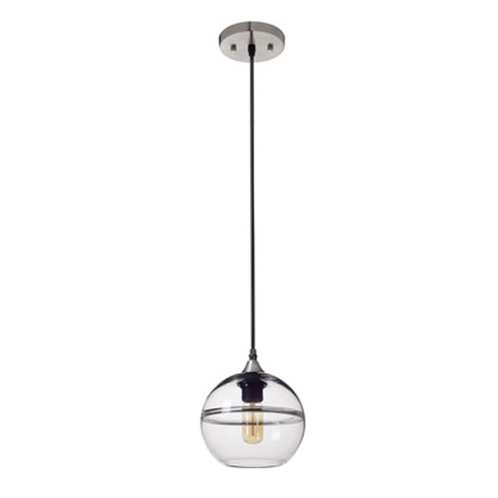 HXYSXHJUO Chandelier With Clear Glass Globe Pendant Lighting Shade Single Modern Ceiling Hanging Light Fixture For Kitchen Island Dining Room