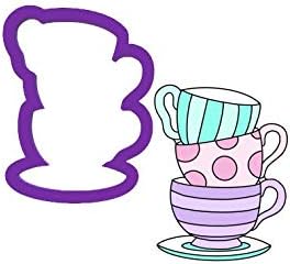Stacked Teacups Cookie Cutter - Teacup Cookie Cutter - Cup Cookie Cutter - Drink Cookie Cutters