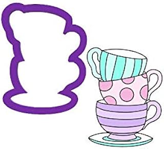 Stacked Teacups Cookie Cutter - Teacup Cookie Cutter - Cup Cookie Cutter - Drink Cookie Cutters