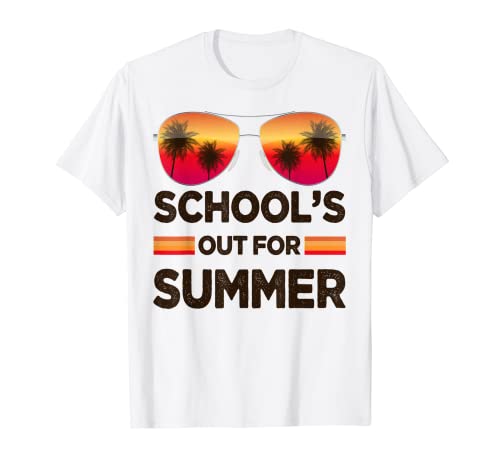 Schools Out For Summer Vintage Last Day Of School Teacher Camiseta