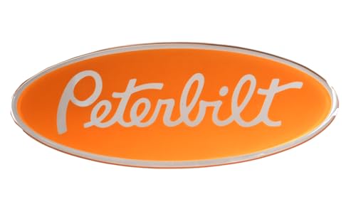 1pc Replacement for Peterbilt Decal 3D Badge Emblem Genuine Size Epoxy Cab Stick New (Oranger)