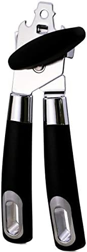 Pesinou Tin Openers Professional Can Opener Manual Bottle Opening Swing Away Open Large Cans Tool Smooth Edge and Heavy Duty Best Kitchen Tools with Big Handle Easy to Use for Elderly Arthritic Hands