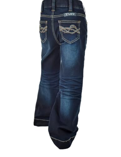 Cowgirl Tuff Western Jeans Girls Pull On DFMI 16 Reg Dark Wash GULDRK3