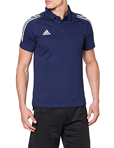 adidas CON20 Polo Shirt (Short Sleeve) Mens, Navblu/White, S