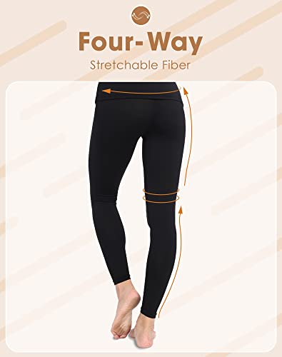 Image of MANCYFIT Thermal Leggings for Women Fleece Lined Pants Long Underwear Bottoms