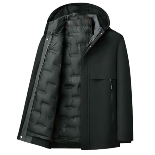 Veste d'hiver homme épaisse chaude confortable business décontractée avec capuche