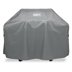 Weber Premium BBQ Cover/For Spirit and Genesis 300 Series Gas Barbecues, Lightweight Weather-Resistant Fabric with Fastening Straps for Durable Outdoor Protection