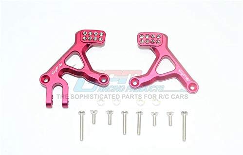 GPM For Traxxas TRX-4 Defender/TRX-4 Tactical Unit Upgrade Parts Aluminum Front Adjustable Shock Tower - 2Pc Set Red