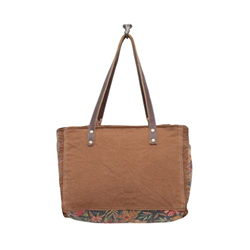 Image of Myra Bag Floral Purses for Women - Cow Hide Bag, Genuine Leather and Canvas Floral Purse, Cowhide Flower Handbags for Women
