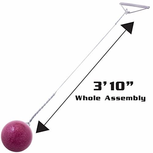 Cast Iron Hammer & Wire, 6Kg (13.2 Lbs) - Hammer Throw Track & Field Competition, Practice, And Training - Intramural, College, High School Competition Quality - Wire And Handle Included #TOP5