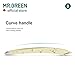 MR.GREEN Curve Handle Eyebrows Tweezers Professional Fine Hairs Removal Puller Makeup Tools Stainless Steel Beauty Clips Removal (Light Yellow)