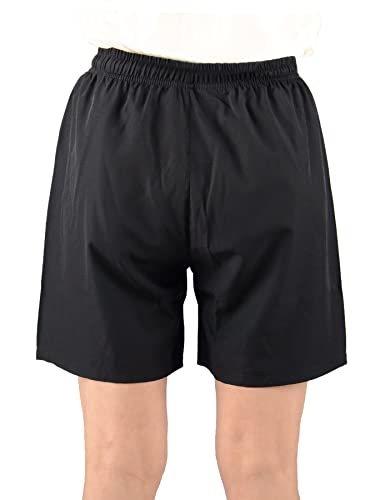 Natust Boys' Loose Fit Athletic Shorts Boy's Quick Dry Shorts With Zipper Pockets Drawstring Active Running Shorts For Kids Black 14-15 Years #TOP4