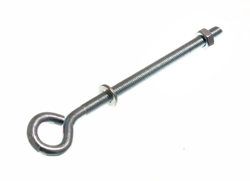 Eye Bolt M6 finition BZP robuste longueur 100mm pour vissage de haute précision