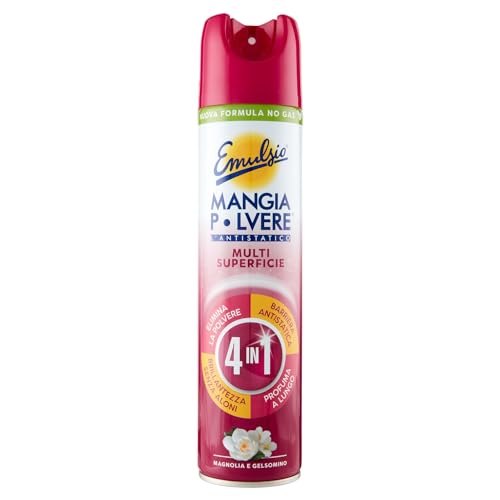 Emulsio Mangia Polvere L'Antistatico Multi Superficie 4 In 1 Magnolia E Gelsomino 300 Ml