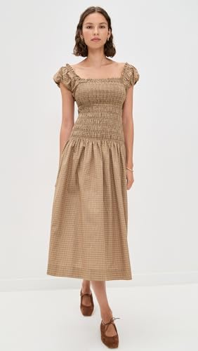 WAYF Women's Cassidy Smock Midi Dress2