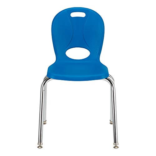 Image of Learniture LNT-116-CSW-BB Learniture Structure Series School Chairs for Classroom, 16 inch Seat Height, Brilliant Blue, Pack of 4