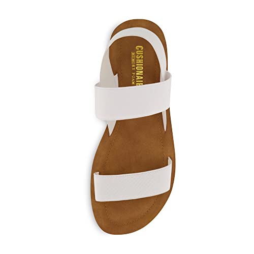 CUSHIONAIRE Women's Ina stretch sandal +Memory Foam3