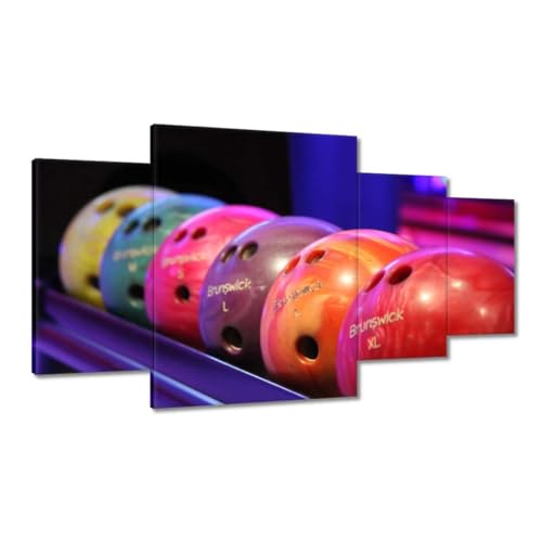 Peinture imprimée sur toile 160x90cm pour habiller un mur vide motif boules de bowling H9971M