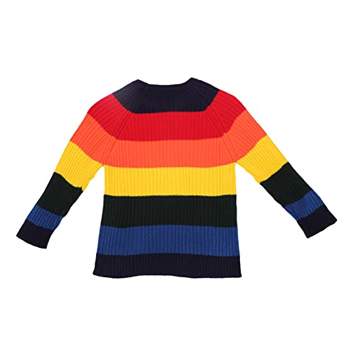 Soft HugMulticolor Stripe Unisex Sweater SH1_Sweater_Rainbow_9 to 10 Years
