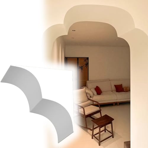 Moderno juego de molduras de arco de puerta redondeadas, kit de detalles interiores para elegantes paneles de revestimiento de madera y diseños de arco. Perfecto para renovación y decoración del hogar