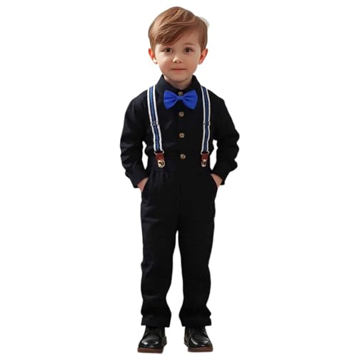 Conjunto de Camiseta de Manga Larga para Niños Pequeños - Tops con Tirantes y Pantalones, Conjuntos Cómodos