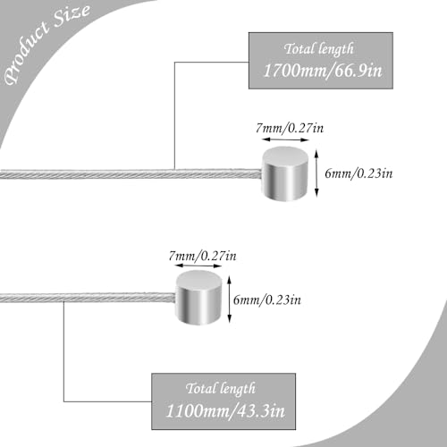 ZELHYEUU 4 Stücke Fahrrad Bremszug Set - Mountainbike Bremsseil Innenzug, Ersatz Zubehör Mit 4 Stücke Bremse Endhülsen