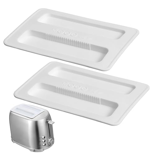 FUNNETOYU 2 Piezas 2 guardapolvo reutilizable A prueba de polvo tostadora de 2 rebanadas fabricante de pan tapa tostadora 2 rebanadas cubierta para máquina de desayuno gel de sílice