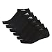 adidas Men's Superlite Low Cut Socks (6-Pack), Black-Night Grey Space Dye/White/Black/Onyx, Large (Size 6-12)
