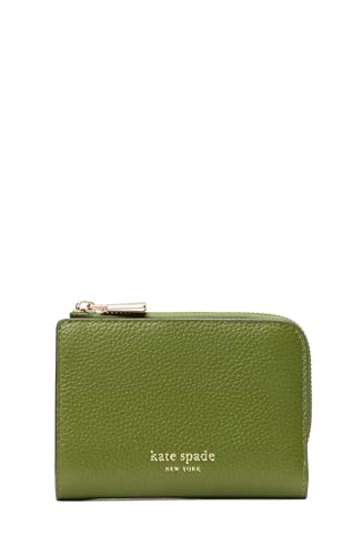 kate spade new york AVA Colorblocked Pebbled Leather Zip Bifold Wallet, Jungle Vine Multi