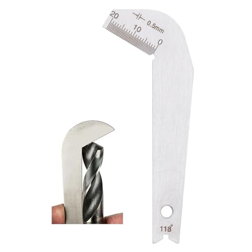 Jauge D'angle de Foret à 118 Degrés, Jauge D'affûtage de Foret en Acier Inoxydable, Outils D'affûtage de Foret D'angle