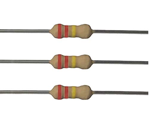 Image of INVENTO 250Pcs 330K Ohm Carbon Film Resistor 1 /4 W Resistance 0.25 Watt 250mW 5% Tolerance For DIY