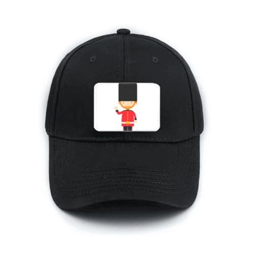 Casquette de baseball Art Déco noire Royal England en coton de qualité
