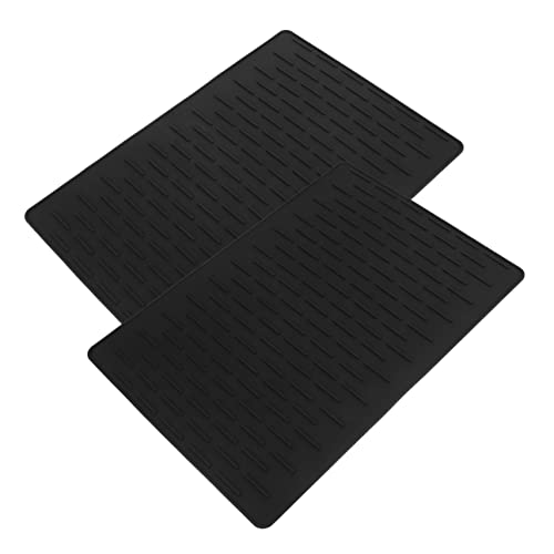 DEARMAMY 2Piezas Alfombra Silicona para Protector De Encimera Alfombrilla Antideslizante para Platos y Utensilios Gadget