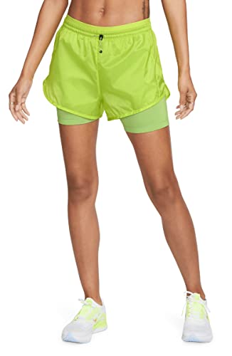 Nike womens Nike Women's Dri-fit Tempo Luxe Icon Clash Running Shorts, Atomic Green, S