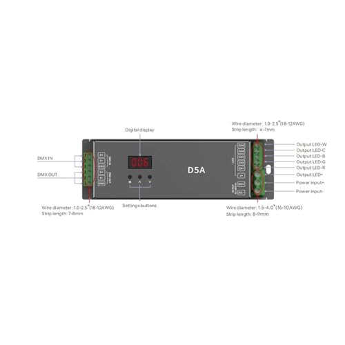 Solución para parpadeos y pérdida de potencia con el decodificador LED DMX512 de 600W y 5 canales 4