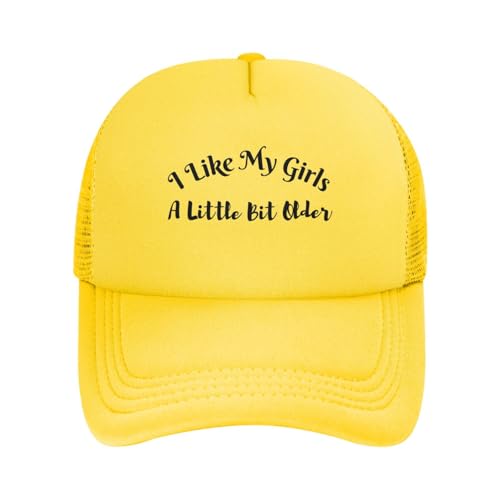 I Like My Girls A Little Bit Older Mesh Hat Funny Gag Trucker Hat for Women Girls Men Baseball Cap