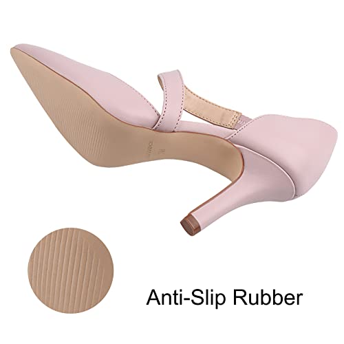 Jenn Ardor Womens Dress Shoes Mid Wedding Heels D'orsay Kitten Pumps Dressy Heels For Women Evening Stilettos Closed Pointed Toe Bride Party Shoes 3Inch Size 8 Pink #TOP2