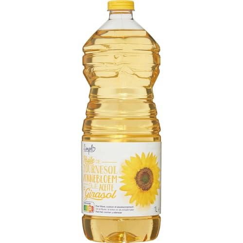 Huile de Tournesol SIMPL 1L lot de 4 pour friture cuisson assaisonnement cuisine quotidienne
