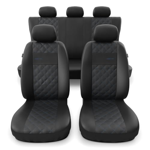 Mossa Housses de siège adaptées pour Volkswagen Passat B4, B5, B6, B7, B8, B9 (1993- ) - Housse Siege Voiture universelles - Couverture Siege - PRF-BL
