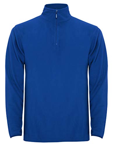 Roly Hombre Invierno Termica Casual Chaqueta Forro Polar con Cremallera Media (Azul Real, M)