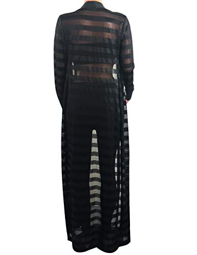 Sexyshine Women's Sexy Lace Hollow Transparent See Through Tube Top Long Pants Long Cardigan Cloak Coat 3 Pieces Sets Suits3