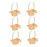 MUCKLILY 6 Stück Mini Wicker Baskets aus Handgefertigte Körbe für Snacks und Hochzeitsdeko Partys Bastelprojekte und Spielzeugkorb