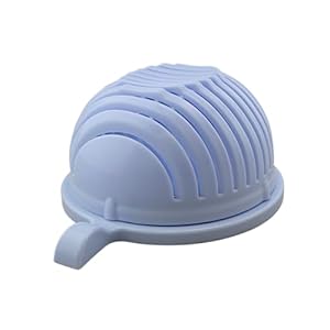 Dependable Industries inc. Essentials Quick Salad Maker Chopper Salad Cutter Bowl Swiftly Dice Fruits & Vegetables, BPA-Free Healthy Meals and Salads in Minutes Multi-functional (Blue)