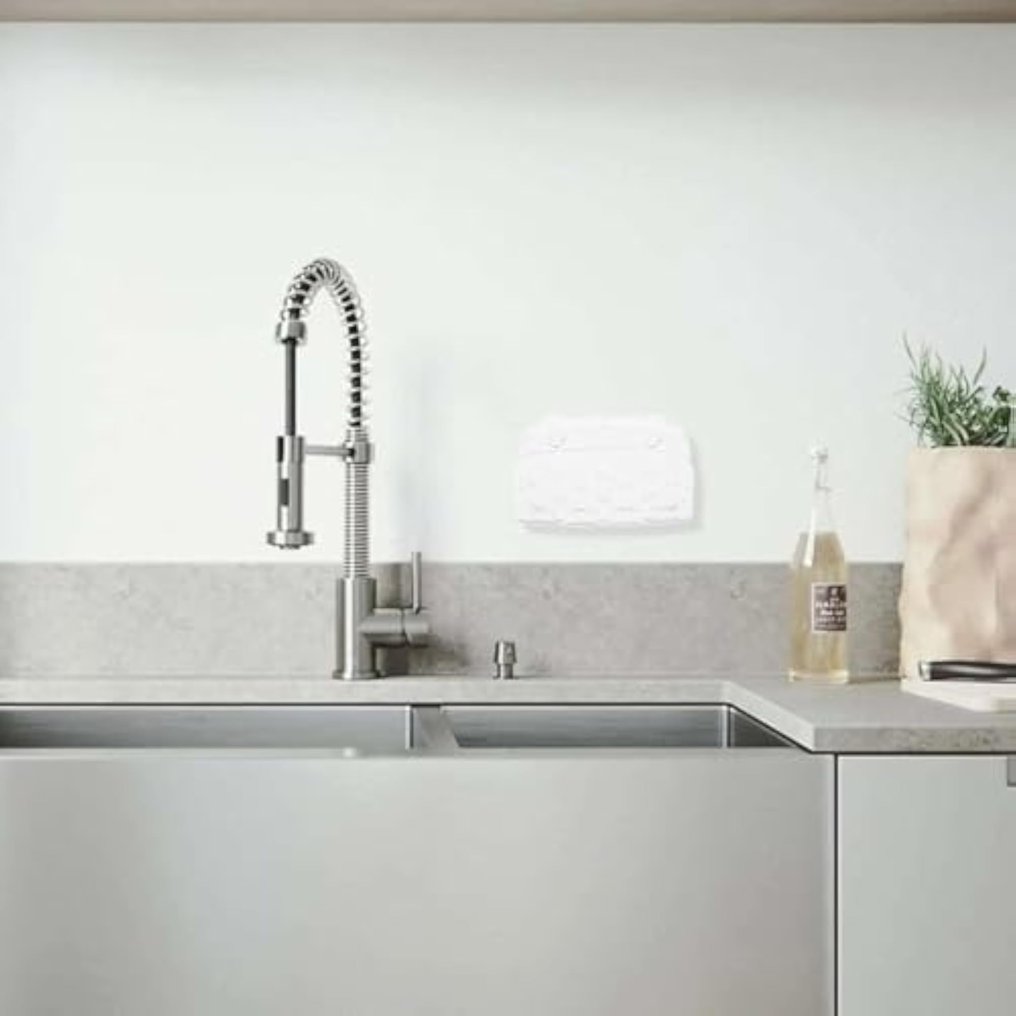 Kitchen Sink Organizer with Suction Cups, Steel Wire Basket